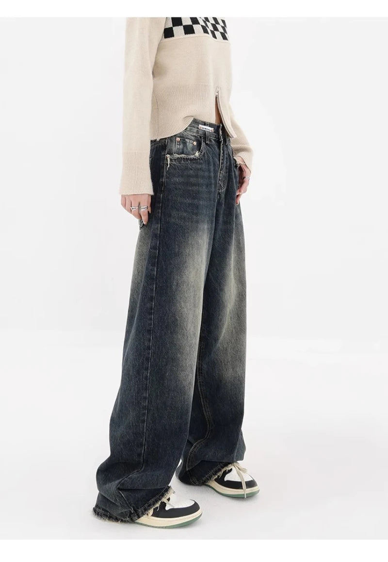 Harajuku Loose Wide Leg Denim Pants