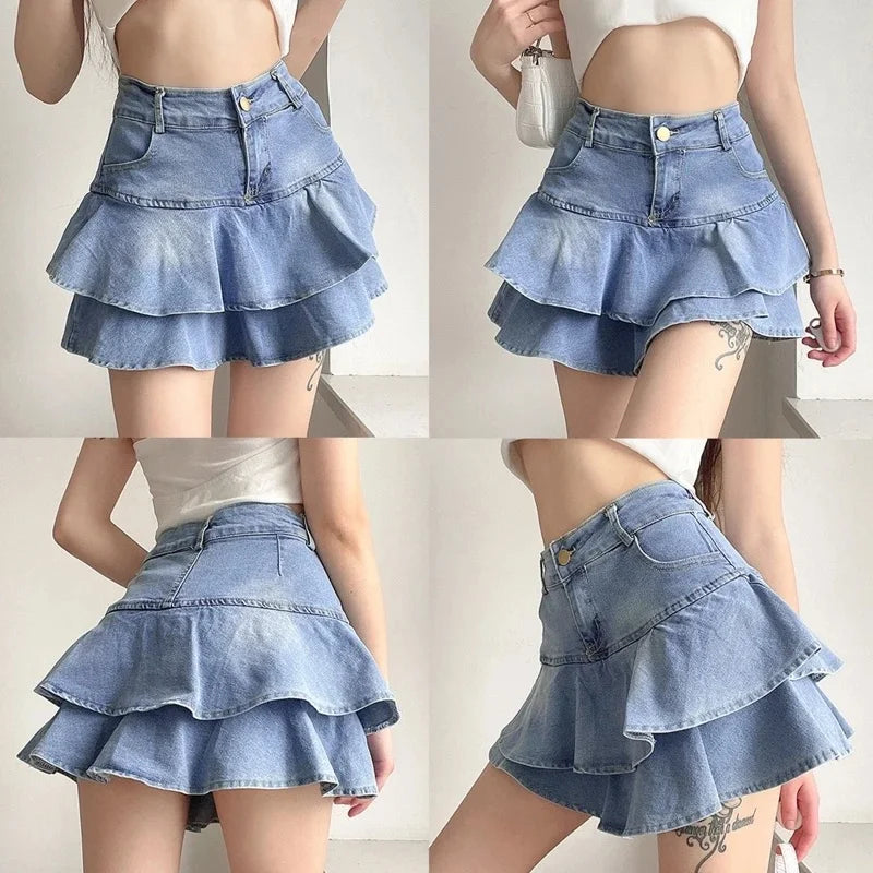 Daisy Denim Shorts Skirts
