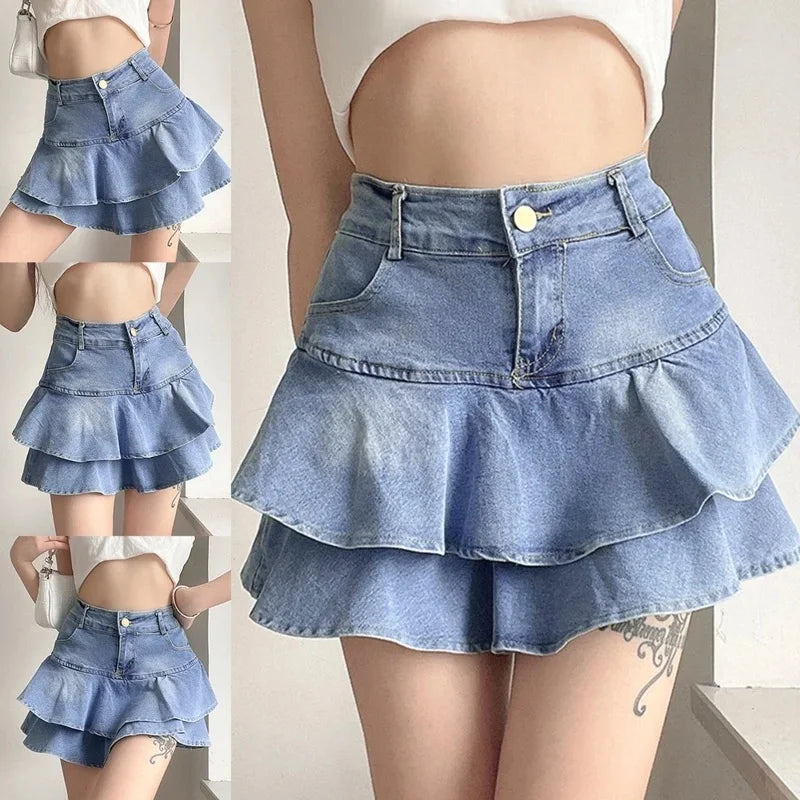 Daisy Denim Shorts Skirts