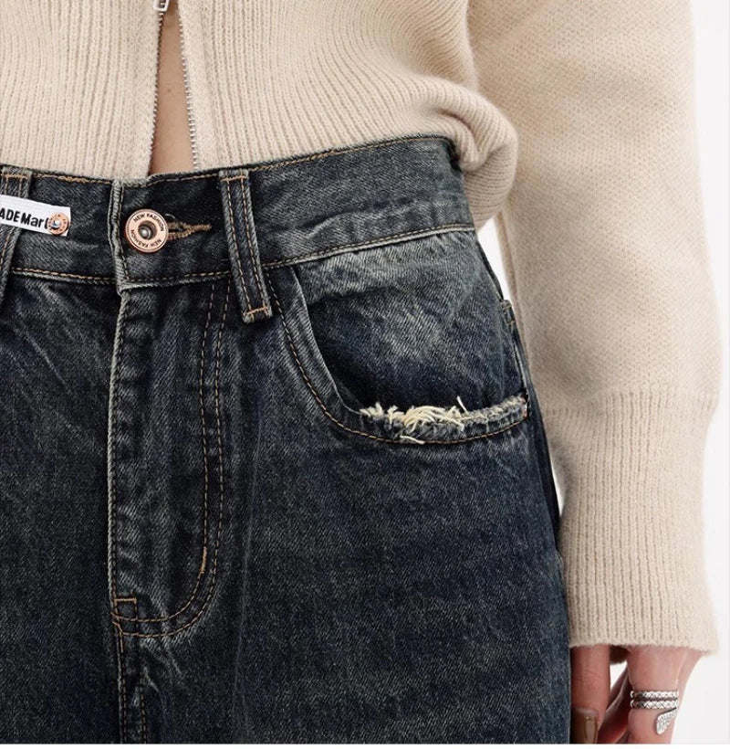 Harajuku Loose Wide Leg Denim Pants